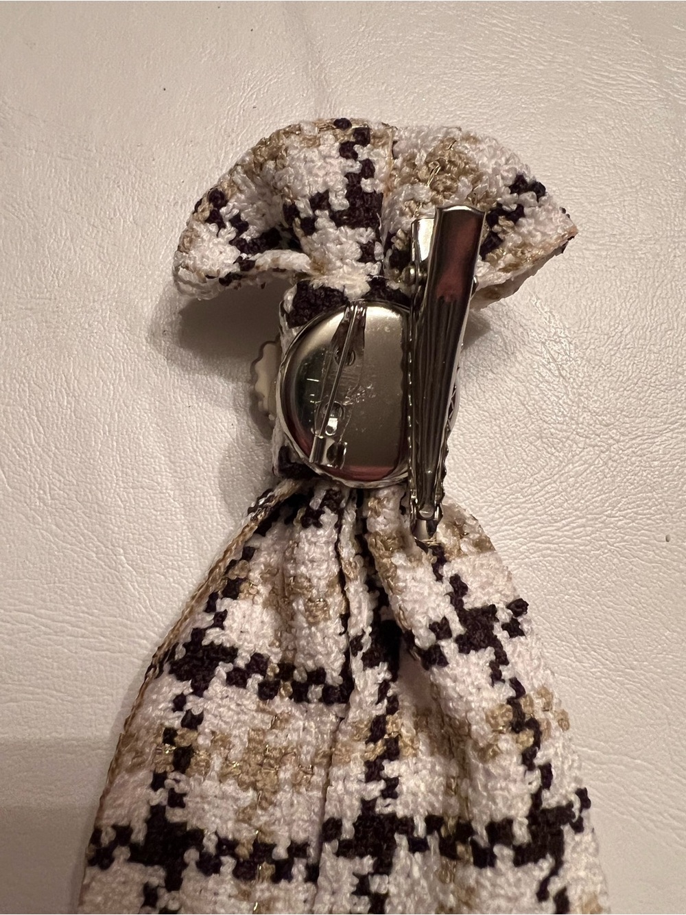 Embellished Statement Clip-On/Pin Tweed Tie - Picture 12 of 12